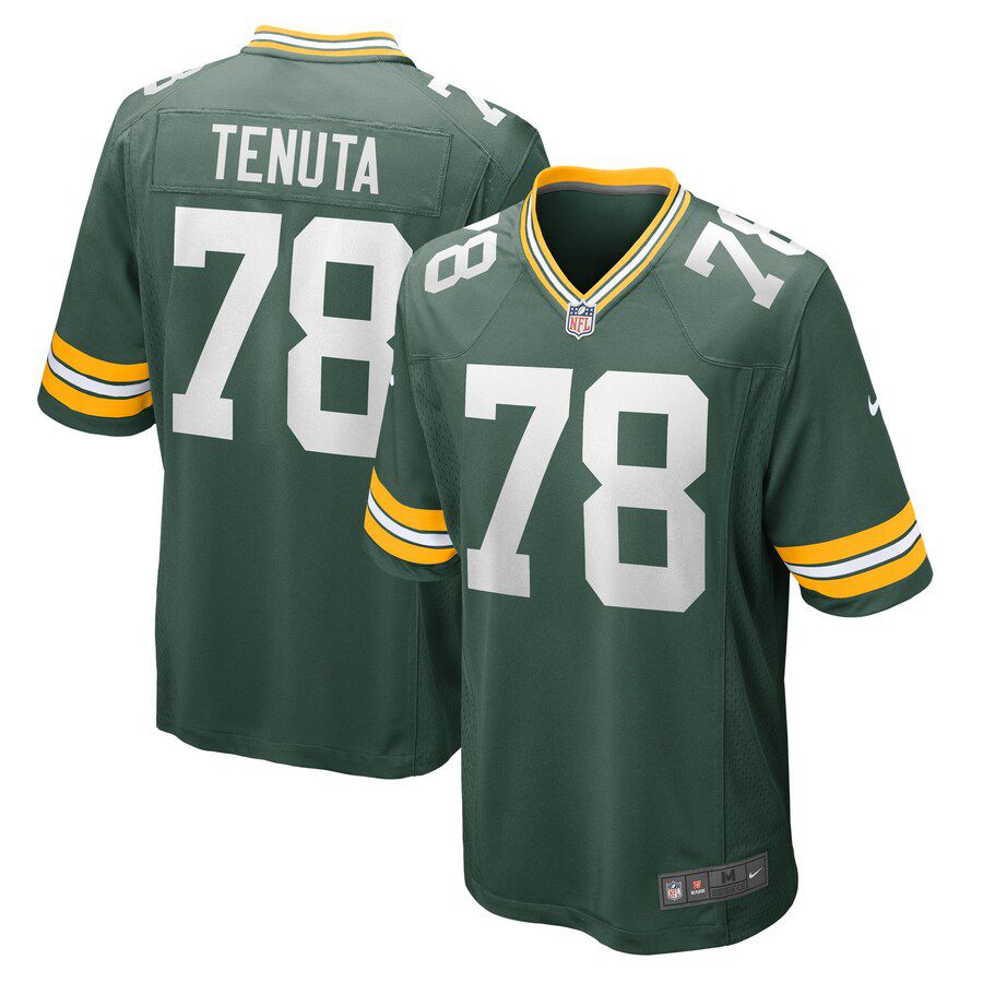 Men Green Bay Packers 78 Luke Tenuta Nike Green Home Game Player NFL Jersey